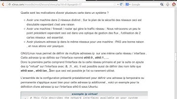 Concept du réseau sous Linux ET configuration de base (suite)