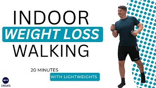 Indoor Walking WEIGHT LOSS Over 50 With Light Weights