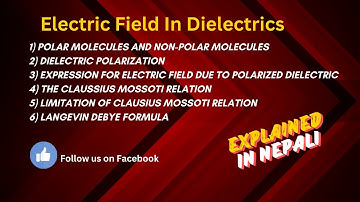 Clausius mossoti relation || Langevin Debye Formula || Electric field due to polarized dielectric