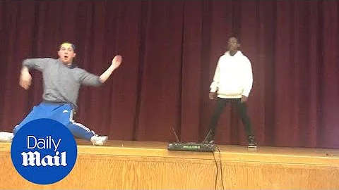 Student Challenges Teacher to Dance-Off - Daily Mail