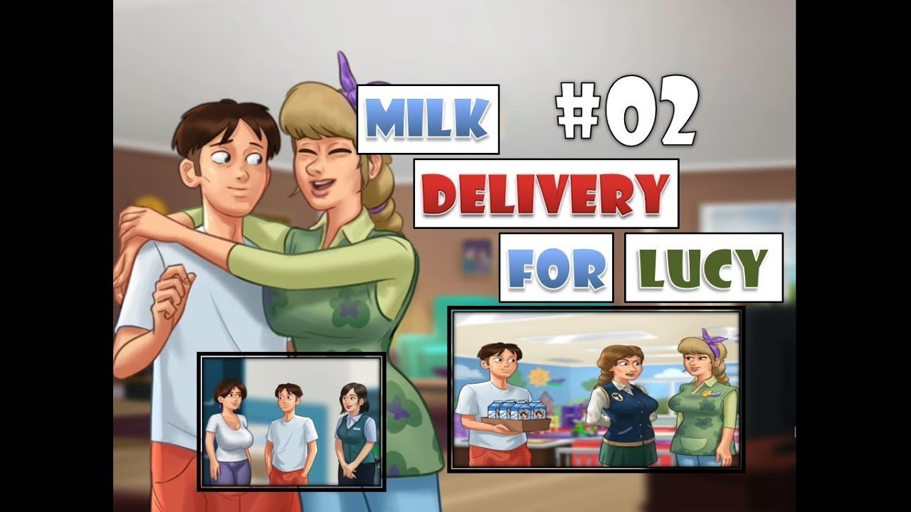 Summertime Saga Lucy - Deliver milk to school cafeteria - YouTube
