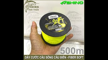 Dây câu, Cước Câu Cá Siêu Bền Ashino Soft cuộn dài 500m màu vàng