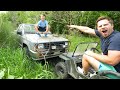 Finding abandoned truck in the forest  tractors for kids
