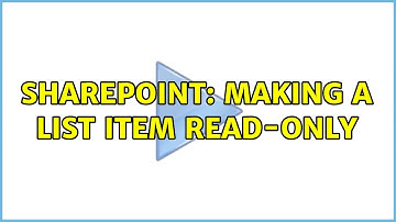 Sharepoint: Making a List Item read-only