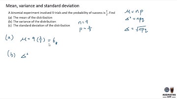 Mean, variance and standard deviation