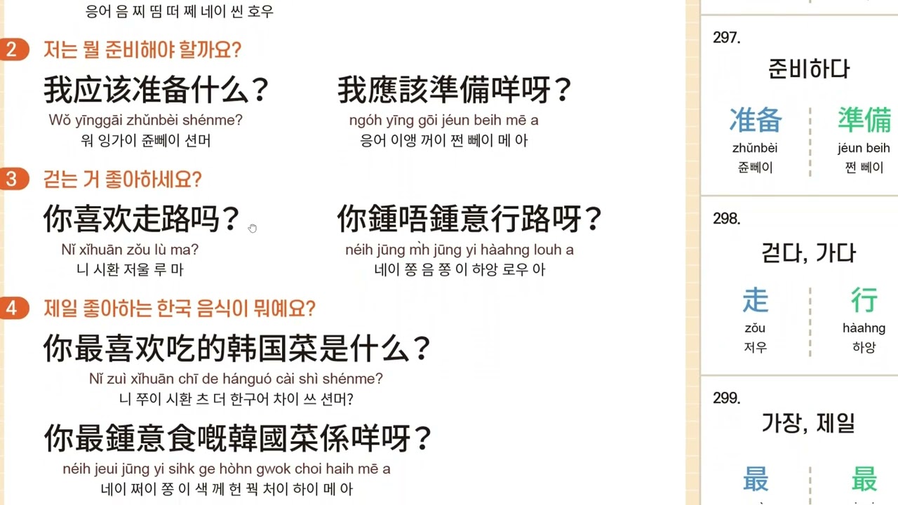 현지 생활 중국어 - 필수 어휘 300 (60)