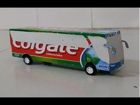 Ein Bus aus Papier basteln – einfach mit Colgate