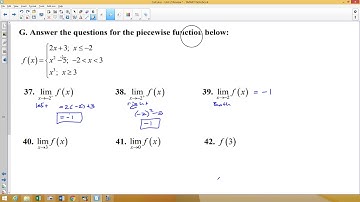 Calculus Unit 2 Review  - Part G