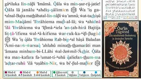 ختمة من مصحف التجويد باللغة الألمانية الصفحة رقم 19