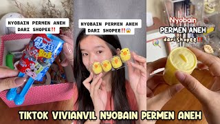 NYOBAIN PERMEN ANEH DARI SHOPEE!! - TIKTOK VIVIANVIL MAKAN PERMEN ANEH