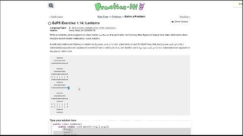 Java Practice-it Introduction to Java Programming | Exercise 1.14 Lanterns