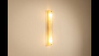 Large Murano Glass Wall Lamp attri. to Venini, Italy