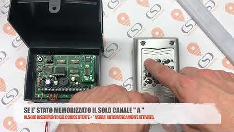 Procedura memorizzazione tastiera radio Cardin SSB T9K4 su ricevente S449