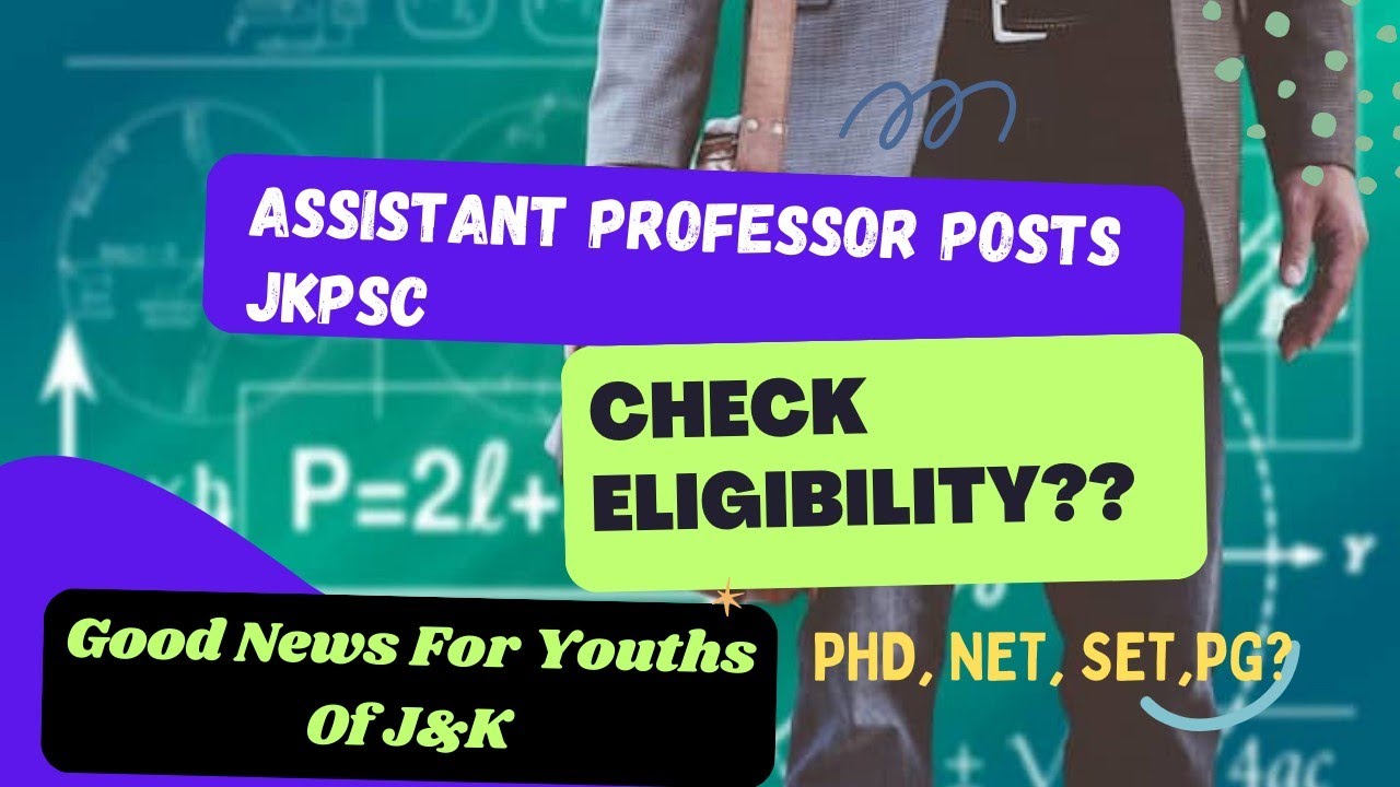Assistant Professor Posts In Different Government College Of Jammu and Kashmir || JKPSC Posts