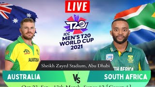 Live: Australia vs South Africa Live match today | ICC T20 World Cup 2021 Live | Aus vs SA Live