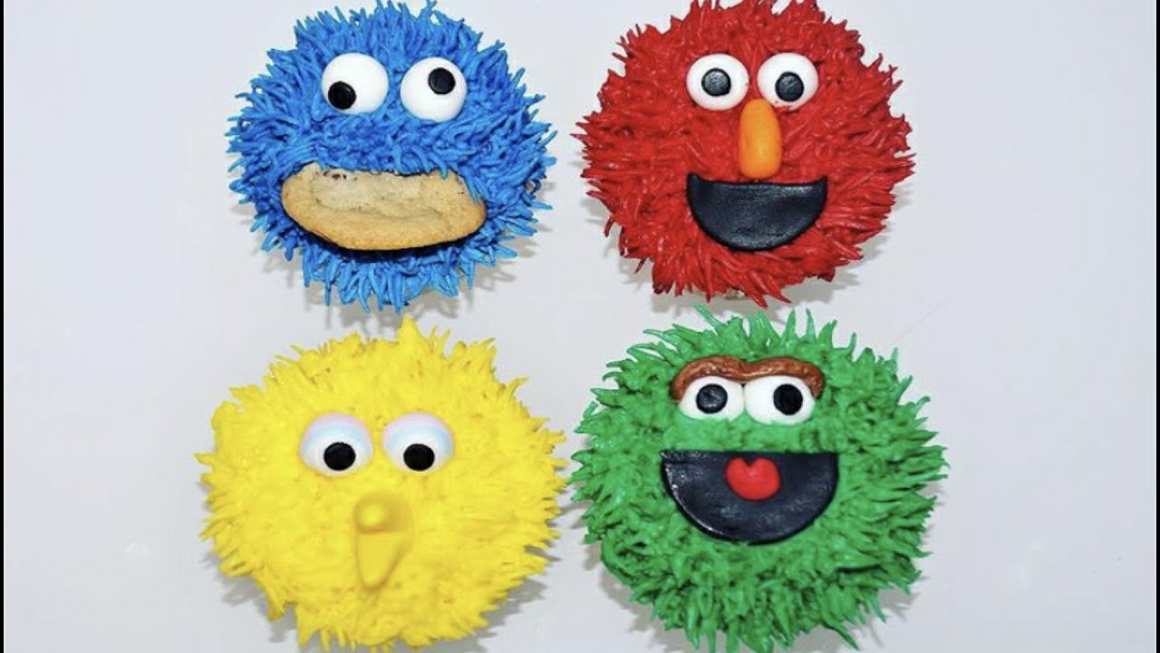 Cake decorating tutorials | how to make SESAME STREET CUPCAKES | Sugarella Sweets