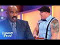 Steve Harvey reveals what bad breath looks like! | Family Feud