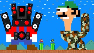 What If Mario Speaker Man vs Luigi Camo Skibidi Toilet?