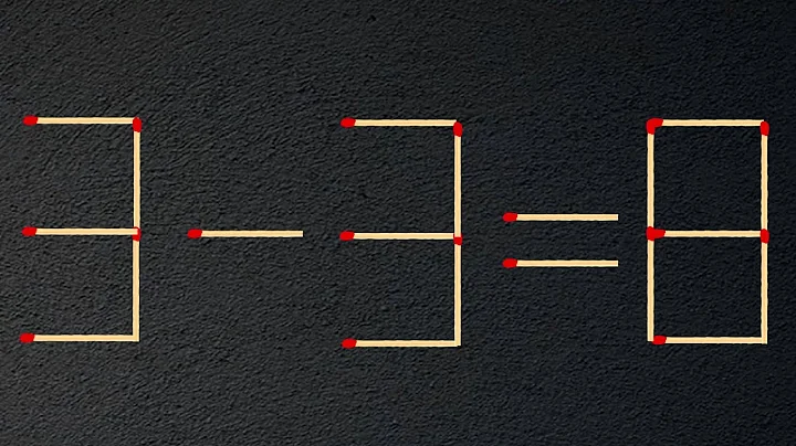 Turn the wrong equation into correct just in 1 move 3-3=8  | matchstick puzzle | matchstick | puzzle