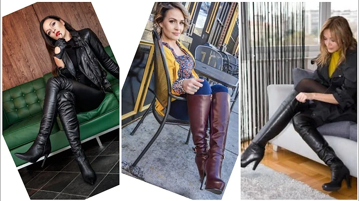 Creative and gorgeous collection leather latex thigh high long heels boots#2022