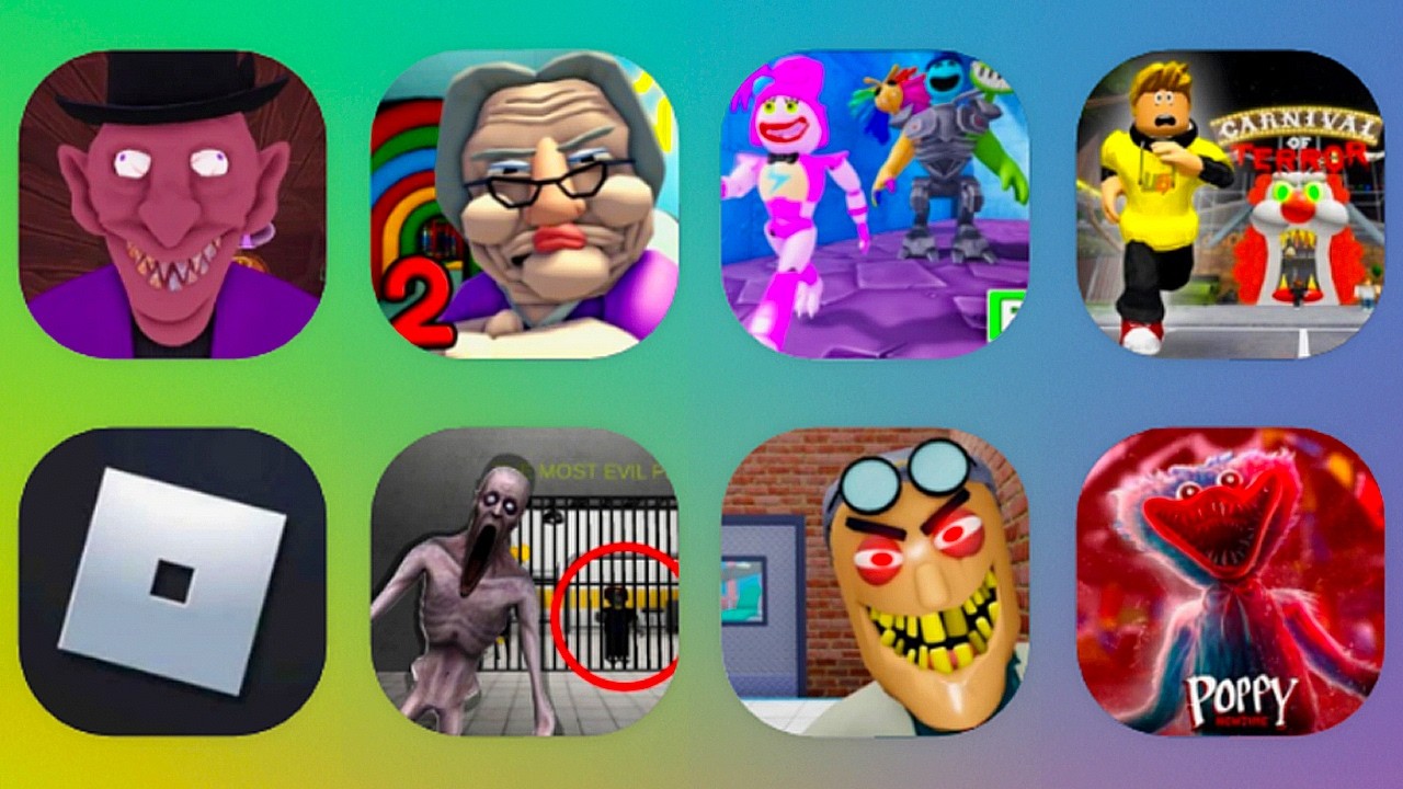 Roblox; Mommy Long Poppy Arm Prison, Poppy Newtime Remaster Upd, Escape Circus, Escape mr Saturday's