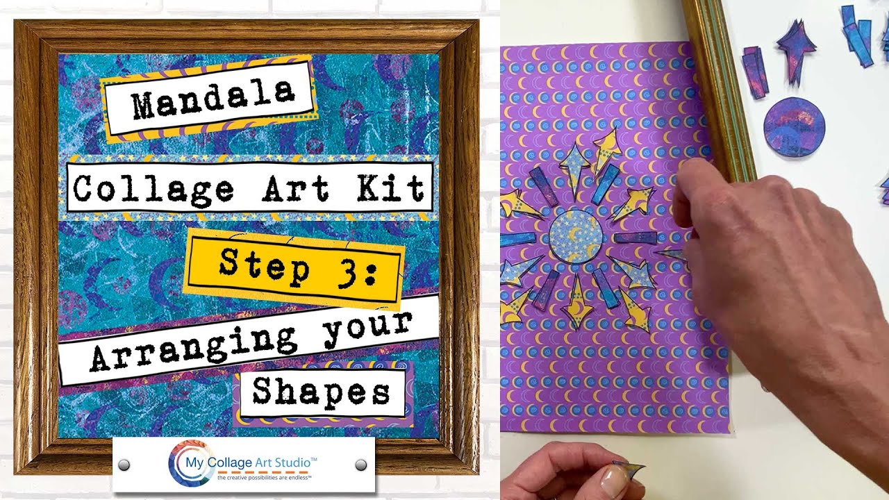 Step by Step Mandala Collage Art Kits - My Collage Art Studio