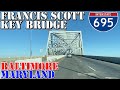 Francis scott key bridge eastbound  i695  baltimore  maryland  4k infrastructure drive