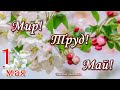 1 МАЯ С ДНЁМ ТРУДЯЩИХСЯ! Поздравление 1 Мая с днём весны и труда! 1 Мая поздравление Мир! Труд! Май!