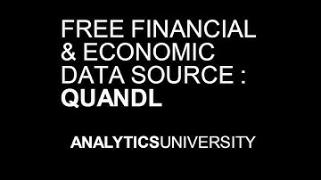 Quandl | Financial Data | Economic Data | Open Data