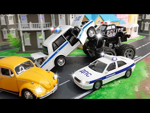 МУЛЬТИКИ про машинки РУЛЯТ гонки аварии машин полицейские 🚓 серии подряд 🚔мультики 2022