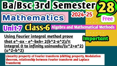 L-6 Fourier transform (2) Ba | Bsc 3rd sem maths Mathematical Methods #yourbscguide #bsc3rdsemester