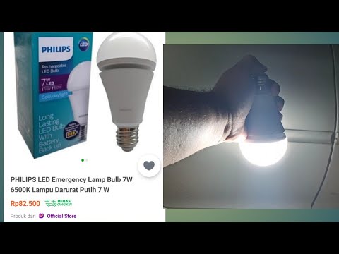 Review Lampu LED Emergency Philips 7 Watt, lebih awet terangnya atau tidak? | Bahasa Indonesia. 