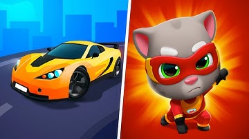 Race Master 3D - Car Racing | Talking Tom Hero Dash - all levels mobile games satisfying tiktok VS