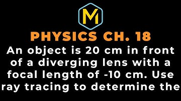 18.33 Mastering Physics Solution-"An object is 20 cm in front of a diverging lens with a focal