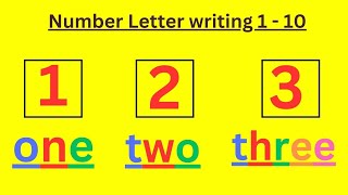 Learn NUMBERS 123 and SPELLING One, Two, Three, Four, Five | 123 | Numbers and Spelling|