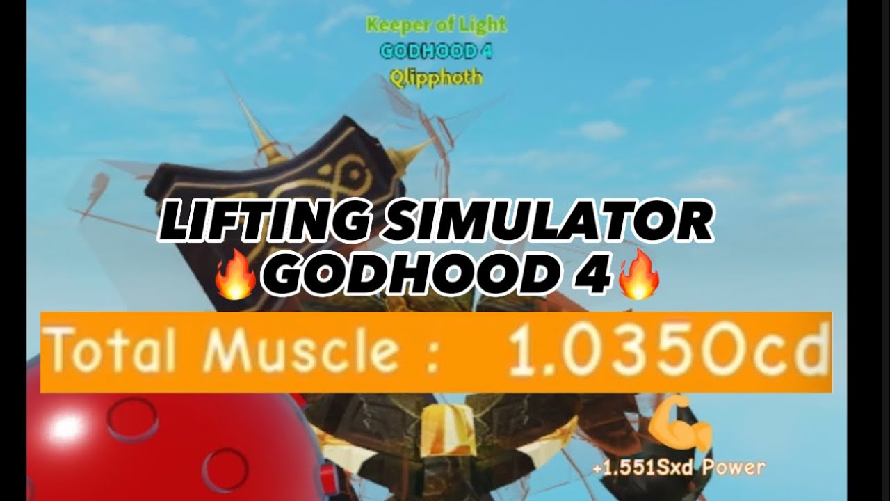 Lifting Sim Ranks Lifting Simulator 💪| 👑GODHOOD 4 (1 OCD) Rank! Roblox Lifting Simulator ...