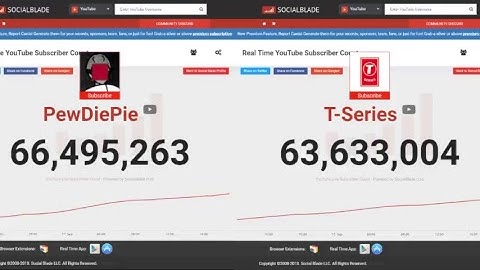 T-Series vs PewDiePie Live Sub Count - Who Will Complete 70M First
