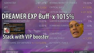 MapleStory Dreamer INSANE EXP stacking buff with VIP booster | MapleStorySea