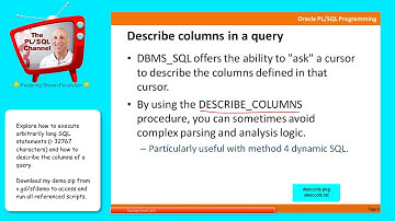 DYN7: Executing REALLY BIG Strings, Describing Columns in Query