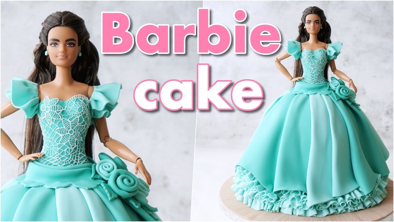 HI BARBIE!! Barbie: The Movie CAKE + Fluffy DIY Cake Stand (Super