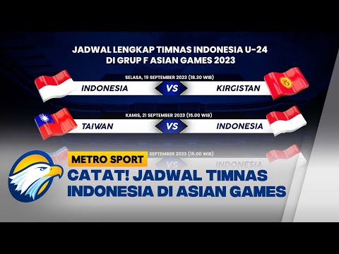 Catat!  Jadwal Timnas Indonesia U 24 di Grup F Asian Games
