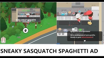 sneaky sasquatch - ADVERTISING your spaghetti business