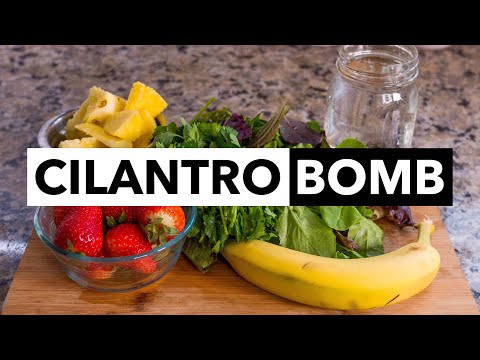 Green Smoothie Recipe 23: Learn How-to Cilantro Bomb a Smoothie (from 30-day GSC)