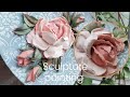 SCULPTURE PAINTING ROSE FLOWER |3D FLOWER ROSE FULL TUTORIAL