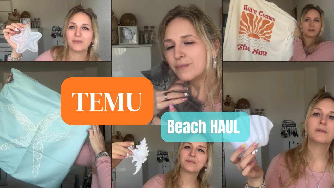 TEMU Beach Haul 🐚☀️🏝️🌸 - Deko, Kleidung, Gips gießen 