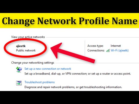 How To Change A Network Profile Name Windows 10 || How To Change Public Network Name Windows 10