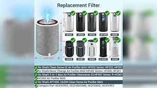 Overview: 2-Pack HP201 Replacement Filter for Shark Air Purifier MAX HP202, HP232, UA205/ AP1000...
