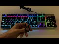 FIODIO Mechanical Gaming Keyboard, Fantastic LED Rainbow Backlit Wired Keyboard Review