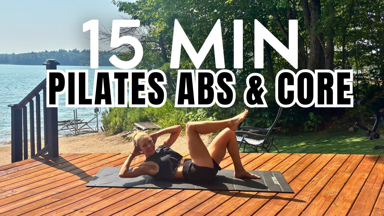 15 Minute Pilates Abs and Core Workout, Mat Pilates ab workout, No equipment quick mat pilates