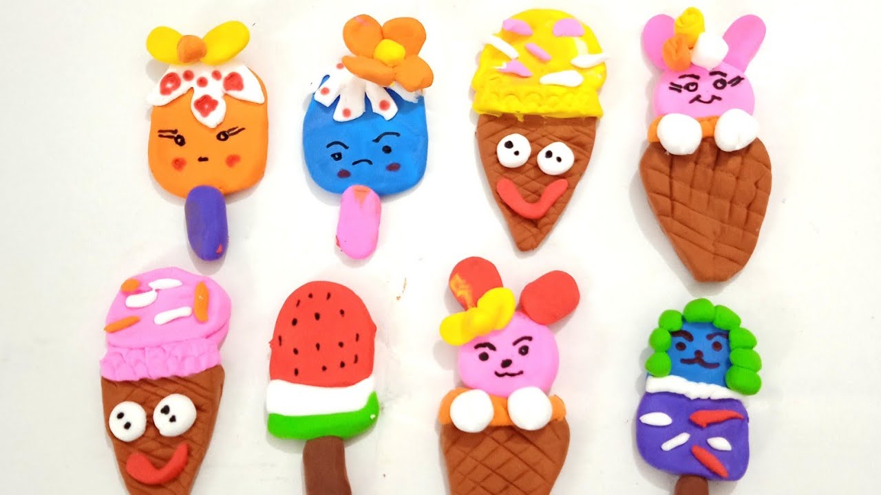Polymerclay how to make miniature icecream with clay😯#supercell #diy #clayart #youtubevideo #foryou